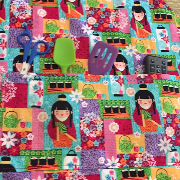 NWOT geisha harajuku kitsch reversible apron - Picture 4 of 8